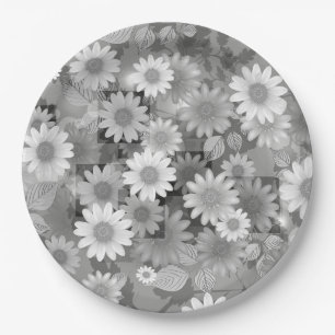 Blumenmuster 3 pappteller