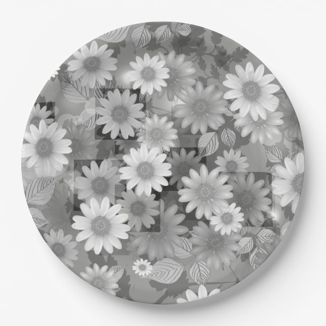 Blumenmuster 3 pappteller (Vorderseite)