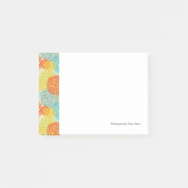 Blumenmuster 3 post-it klebezettel (Vorderseite)