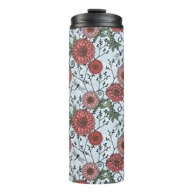 Blumenmuster 3 thermosbecher (Vorderseite)