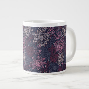 Blumenmuster 4 2 Jumbo-Tasse