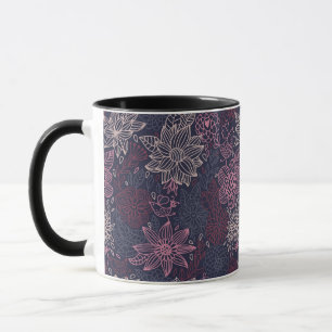 Blumenmuster 4 2 tasse