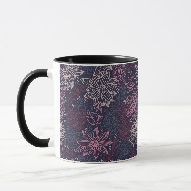 Blumenmuster 4 2 tasse (Links)