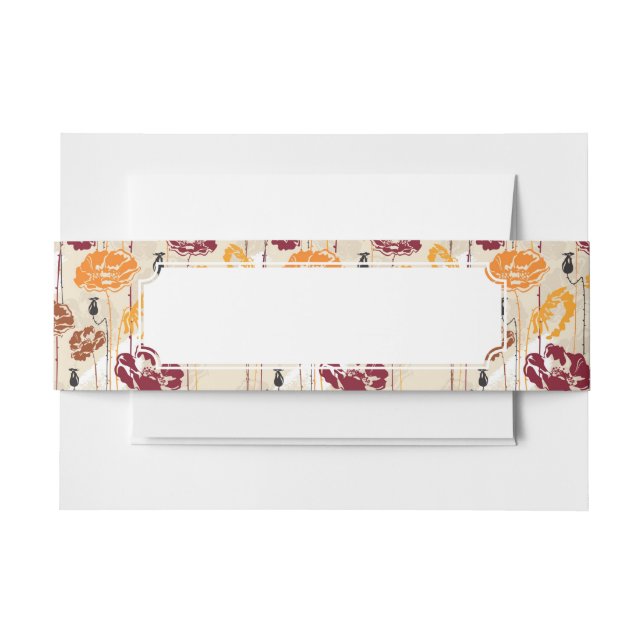 Blumenmuster 4 der abstrakten Eleganz Einladungsbanderole (Vorderseite Beispiel)