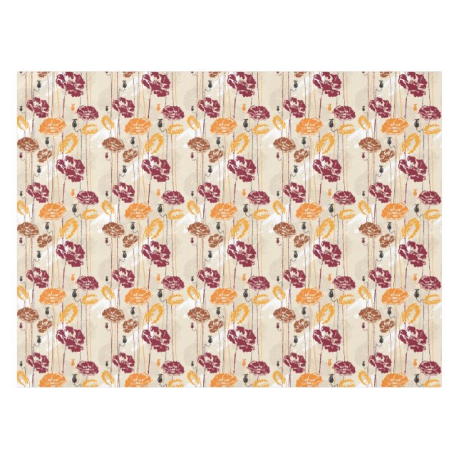 Blumenmuster 4 der abstrakten Eleganz Tischdecke (Vorderseite (Horizontal))
