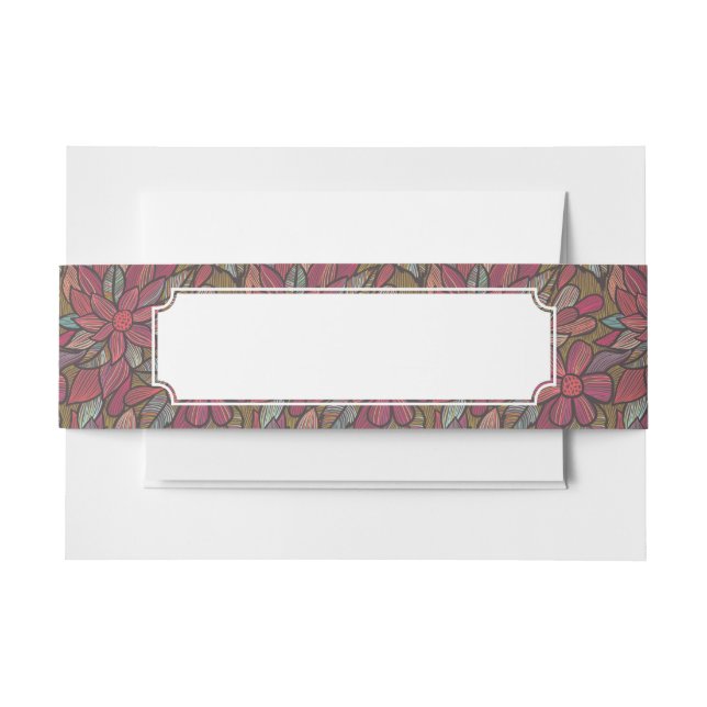 Blumenmuster 4 einladungsbanderole (Vorderseite Beispiel)