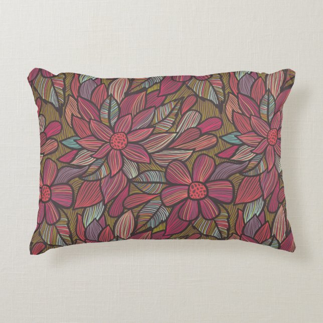 Blumenmuster 4 zierkissen (Vorderseite)