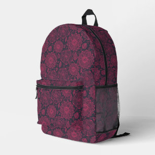 Blumenmuster 5 bedruckter rucksack