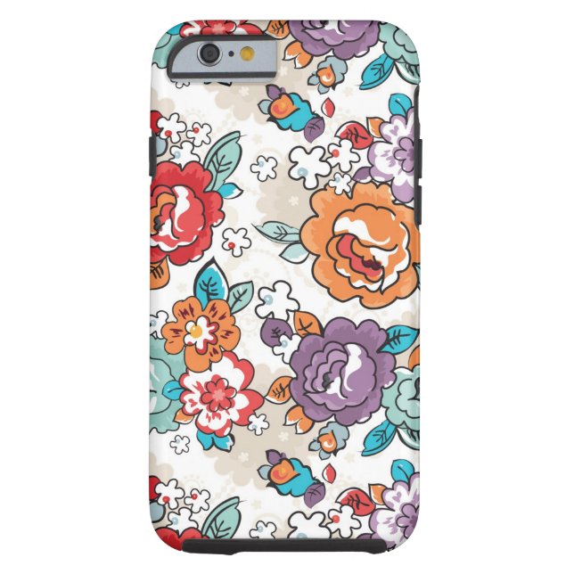 Blumenmuster 5 der abstrakten Eleganz Case-Mate iPhone Hülle (Rückseite)
