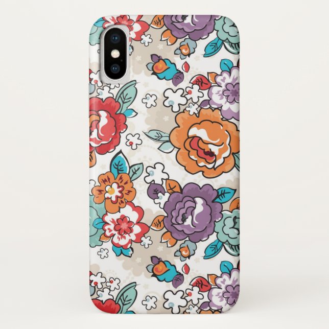 Blumenmuster 5 der abstrakten Eleganz Case-Mate iPhone Hülle (Rückseite)