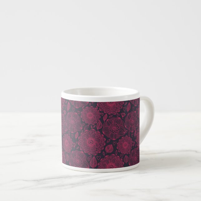 Blumenmuster 5 espressotasse (Vorderseite Rechts)