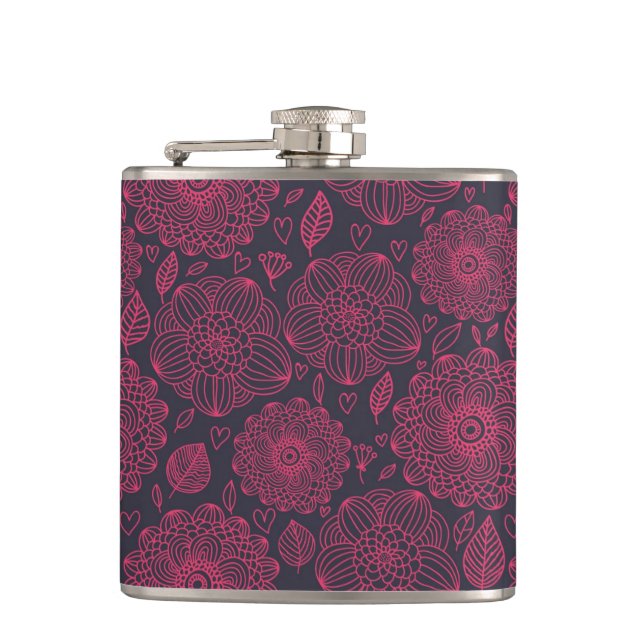 Blumenmuster 5 flachmann (Vorderseite)