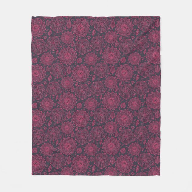 Blumenmuster 5 fleecedecke (Vorderseite)