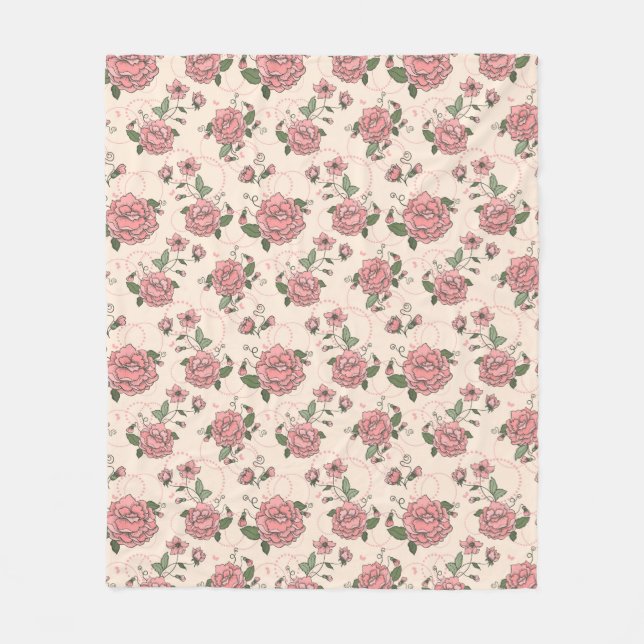 Blumenmuster 5 fleecedecke (Vorderseite)
