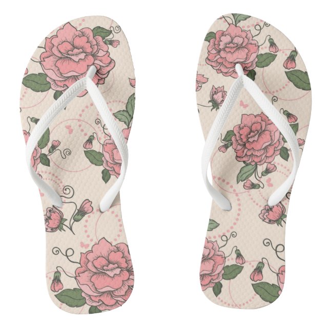 Blumenmuster 5 flip flops (Fußbett)