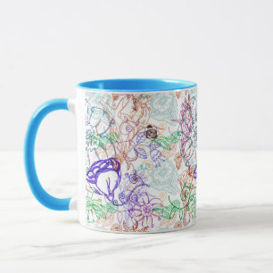 Blumenmuster 9 tasse