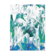 Blumenmuster Abstrakt 12 Karten