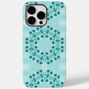 Blumenmuster, Aquamarin blau Case-Mate iPhone 14 Pro Max Hülle