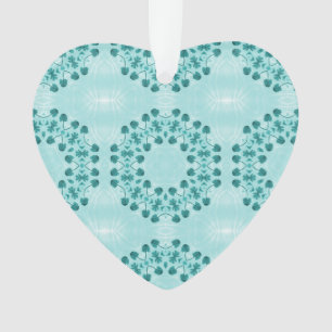 Blumenmuster, Aquamarin blau Ornament