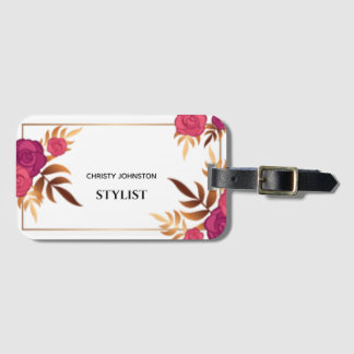 Blumenmuster Aquarell Moderne einzigartige Mode Gepäckanhänger