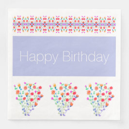 Blumenmuster Art Serviette