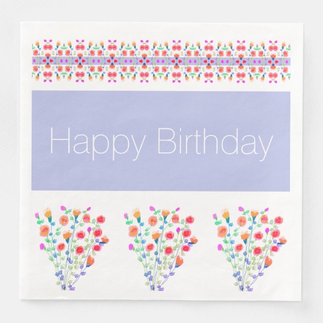 Blumenmuster Art Serviette (Vorderseite)
