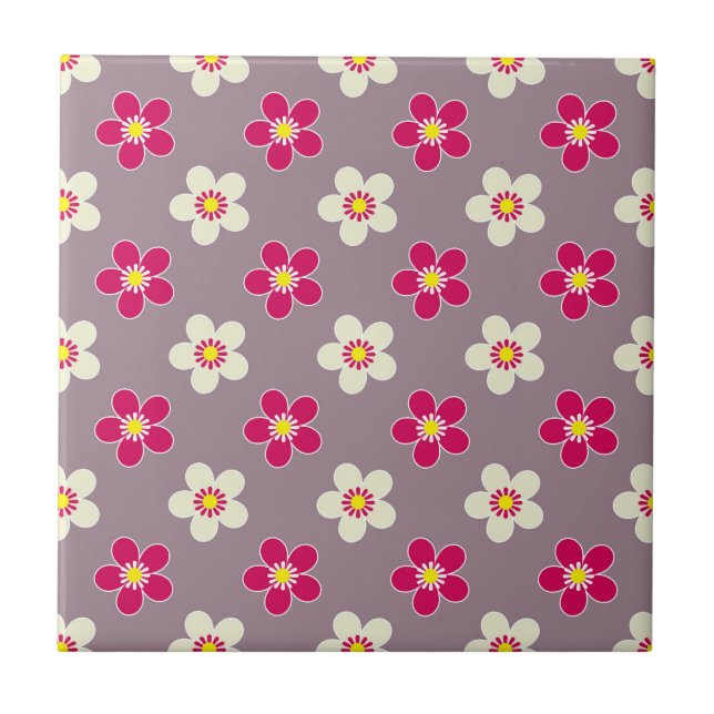 Blumenmuster auf einer Blume Fliese (Vorderseite)