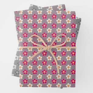 Blumenmuster auf einer Blume Geschenkpapier Set