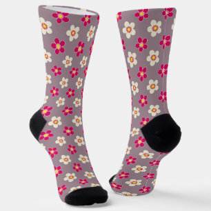 Blumenmuster auf einer Blume Socken