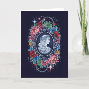Blumenmuster auf Hochzeiten und Verflechtungen Karte