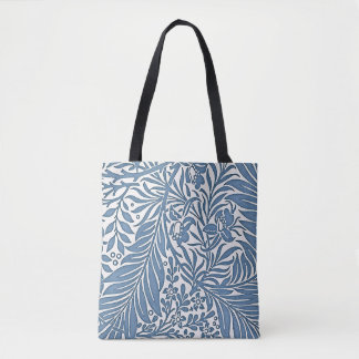 Blumenmuster aus dem 19. Jahrhundert Blau auf weiß Tasche