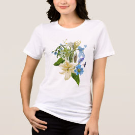 Blumenmuster aus Vector: Garten Sommerfrühling Tri-Blend Shirt