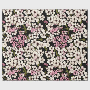 Blumenmuster Baby-Atem Blumen Geschenkpapier