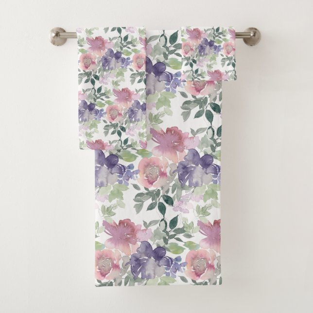 Blumenmuster Badhandtuch Set (Insitu)