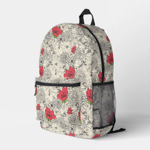 Blumenmuster Bedruckter Rucksack