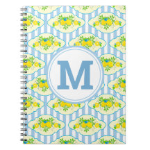 Blumenmuster Blau und Gelb Lemons Blumenmuster