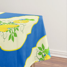 Blumenmuster Blau und Gelb Lemons Blumenmuster