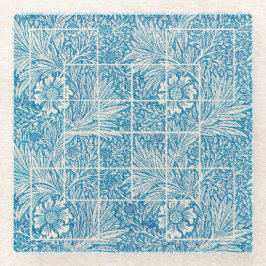 Blumenmuster Blau und Weiß Glasuntersetzer