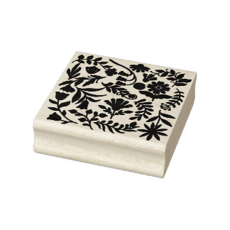 Blumenmuster-Blockdruck Gummistempel