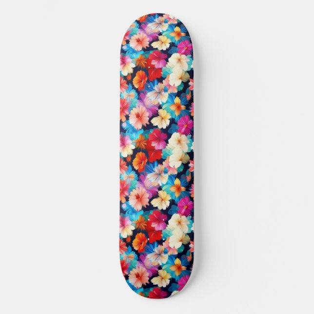 Blumenmuster-Blume-37566 Skateboard (Vorderseite)