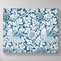 Blumenmuster-Blume Blätter Birds Blau