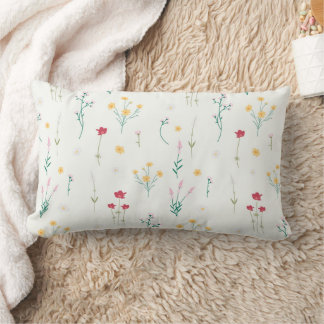 Blumenmuster Blume Bloom 13" x 21" Lendenkissen