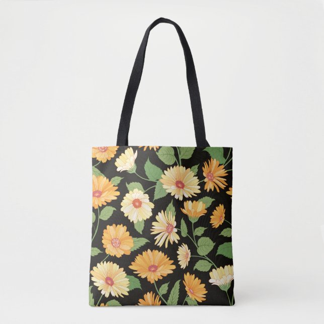 Blumenmuster. Blume mit nahtlosem Hintergrund Tasche (Vorderseite)