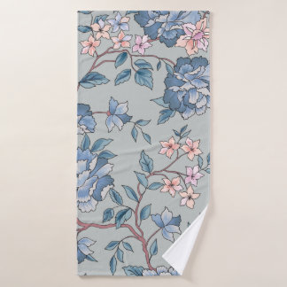 Blumenmuster. Blume nahtloser Hintergrund. Flouri Badehandtuch
