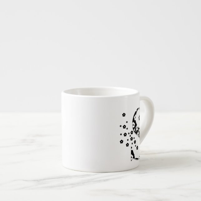 Blumenmuster Buchstabe S Espressotasse (Vorderseite Rechts)