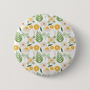 Blumenmuster Button