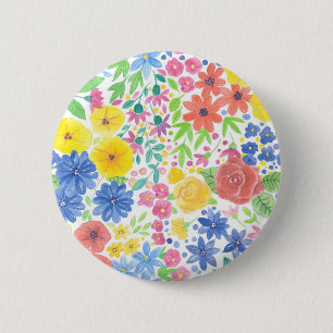 Blumenmuster Button