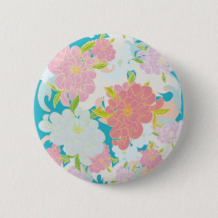 Blumenmuster Button