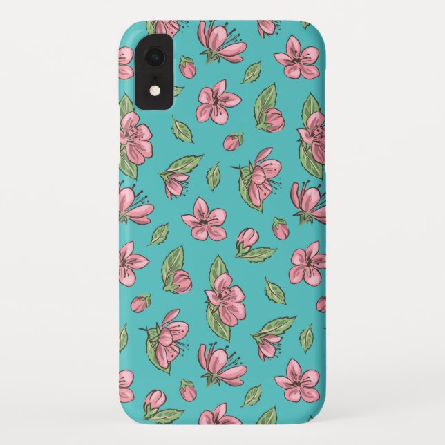 Blumenmuster Case-Mate iPhone Hülle (Rückseite)