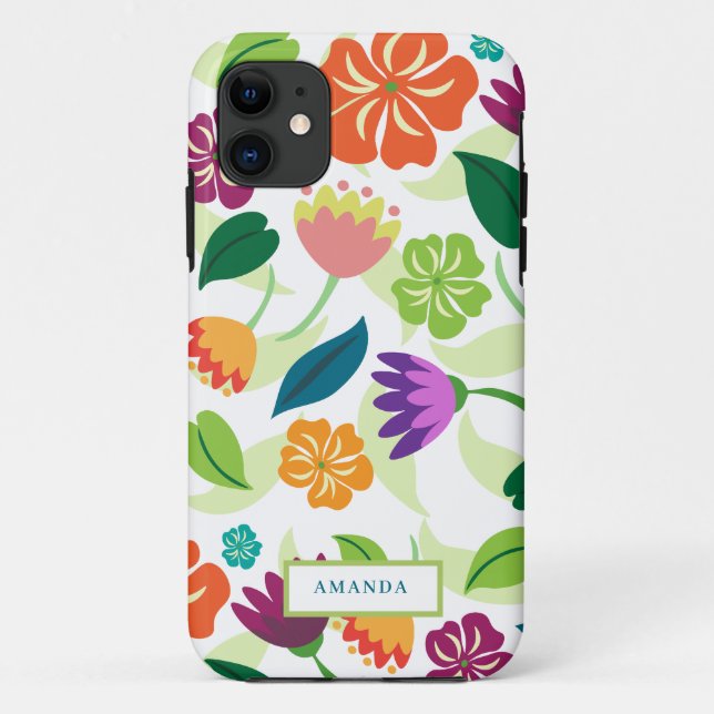 Blumenmuster  Case-Mate iPhone hülle (Rückseite)